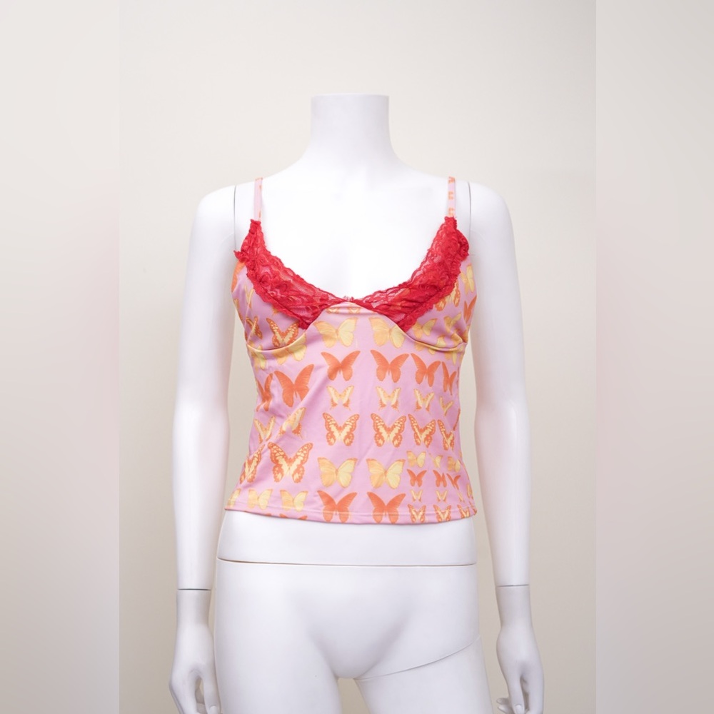 Omighty Pink Butterfly Tank size Medium.
